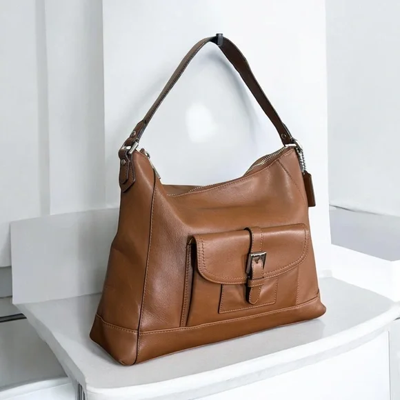 Authentic Coach Charlie Tan Leather Shoulder Bag! COA Included! - Picture 3 of 15